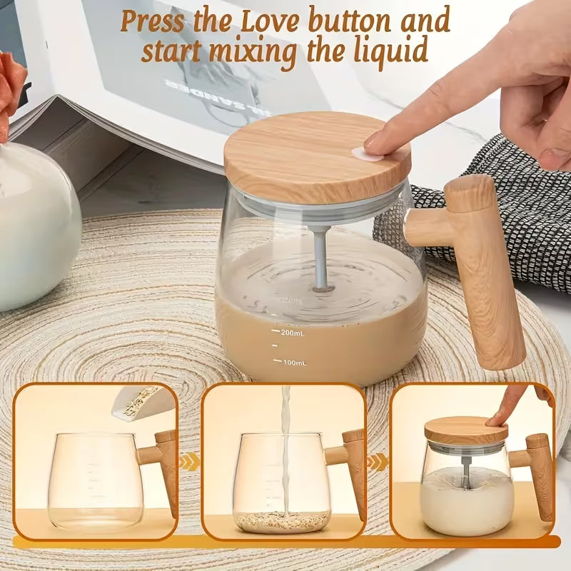 Mixora self stirring electric mixing cup